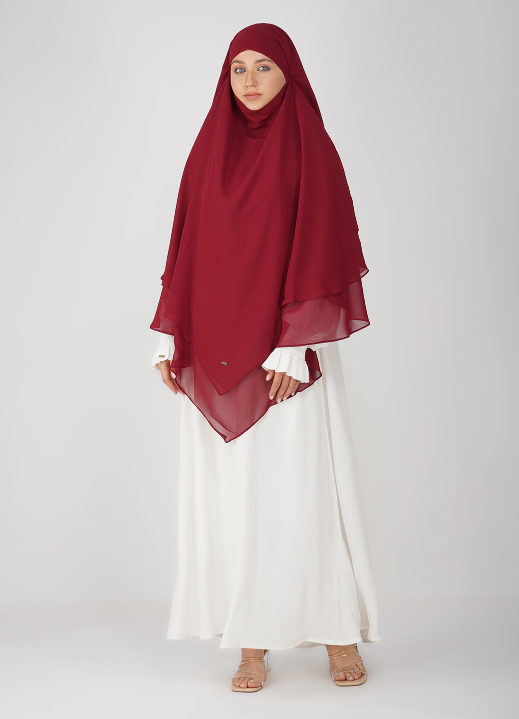 Triple Layer Soft Georgette Khimar