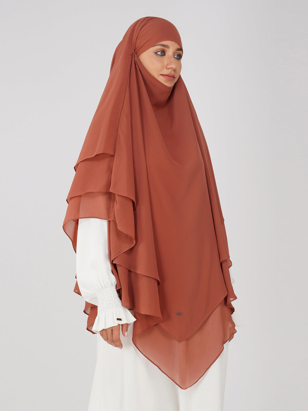 Triple Layer Soft Georgette Khimar