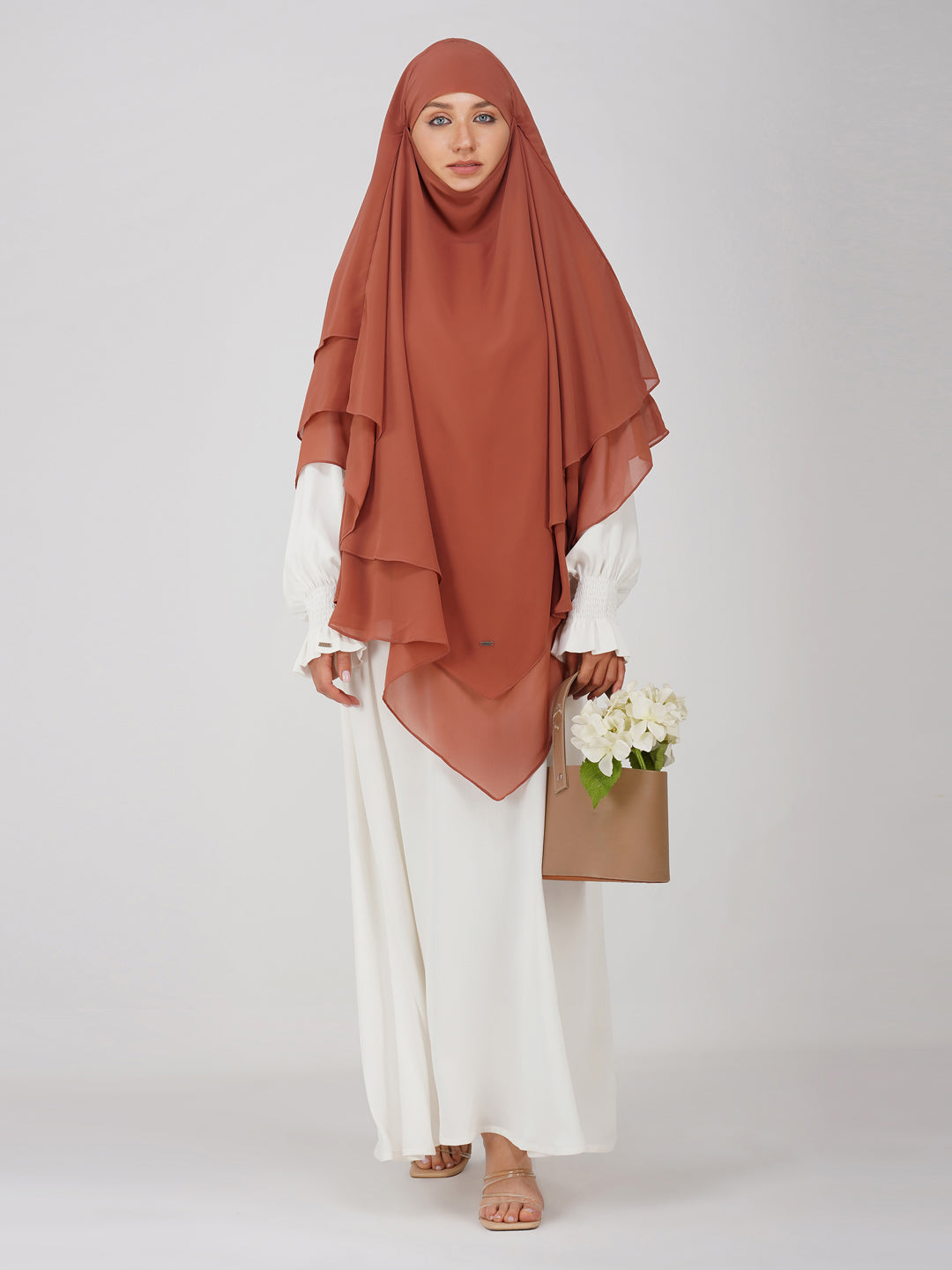 Triple Layer Soft Georgette Khimar