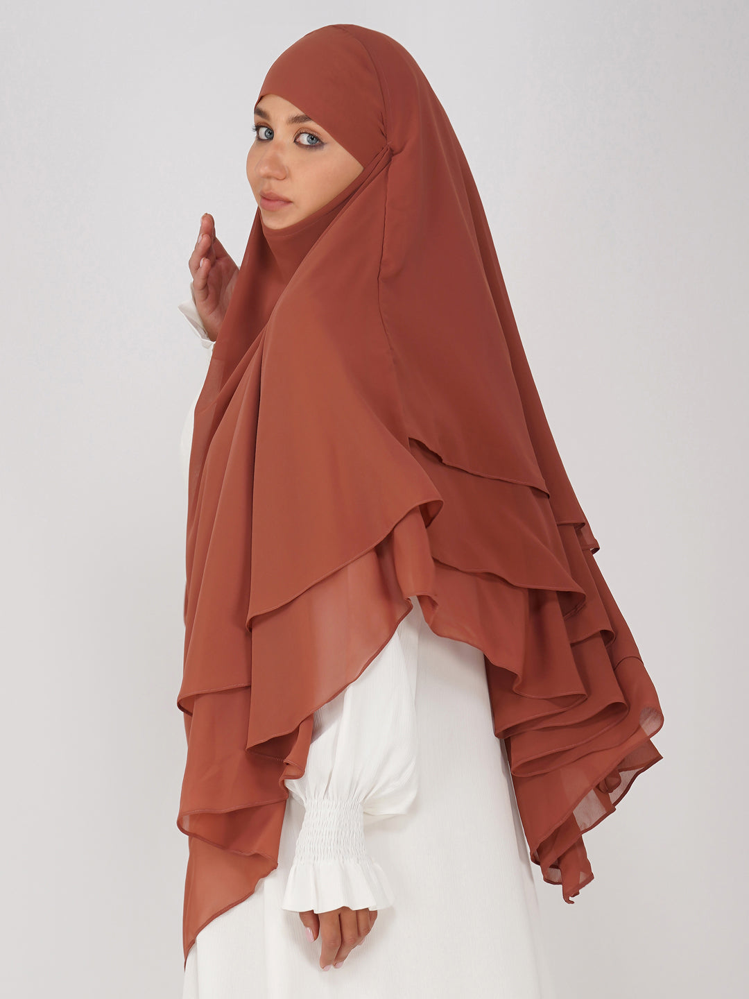 Triple Layer Soft Georgette Khimar