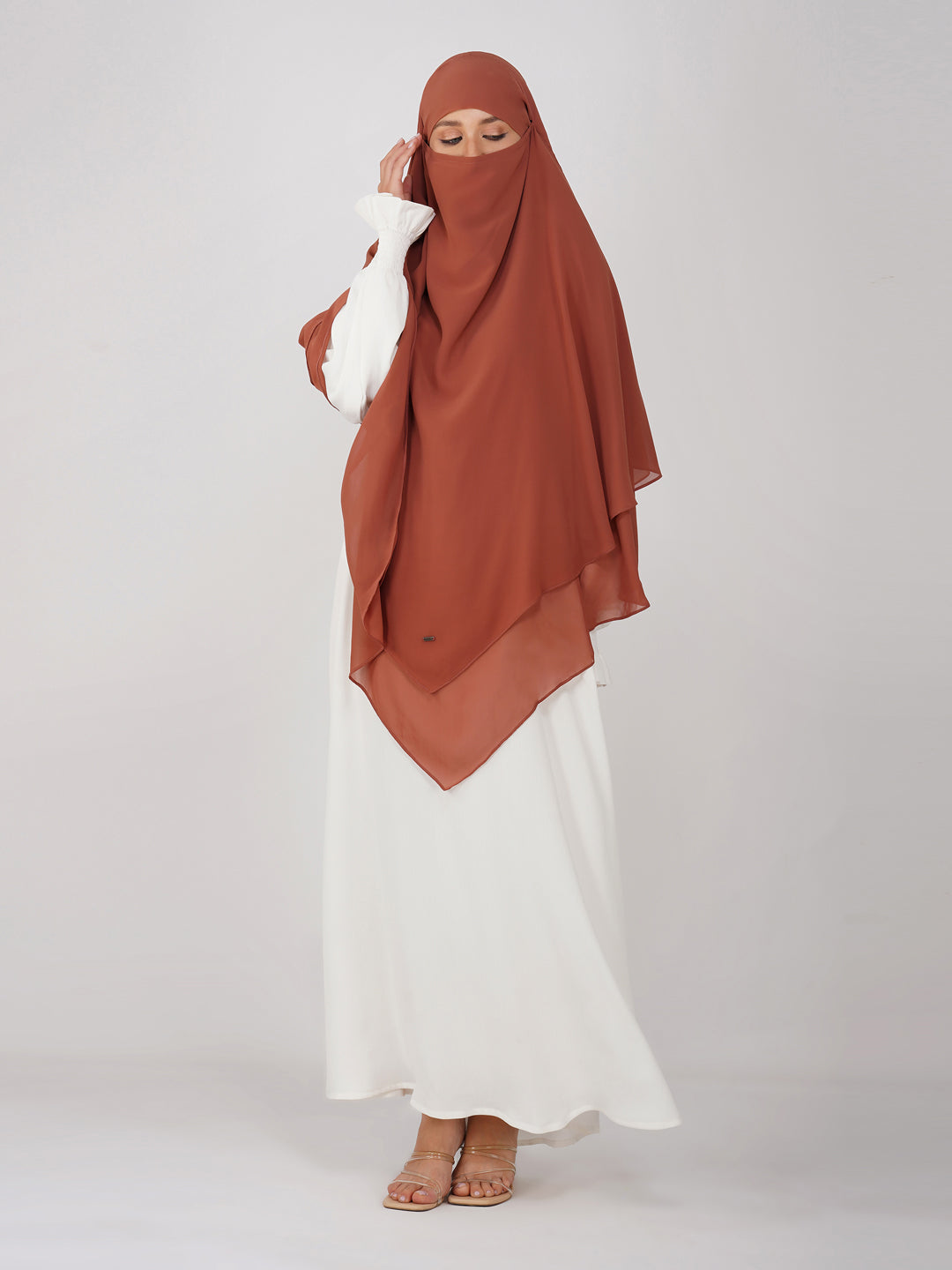 Triple Layer Soft Georgette Khimar