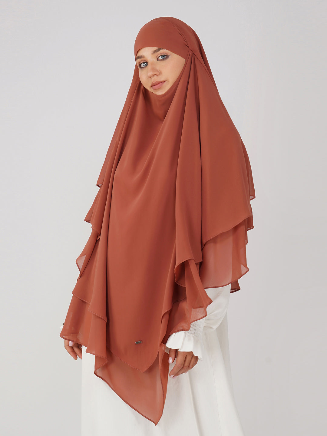 Triple Layer Soft Georgette Khimar
