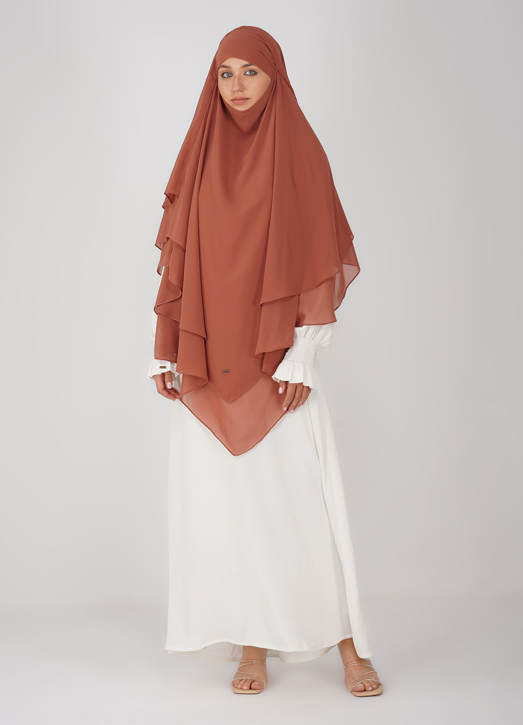 Triple Layer Soft Georgette Khimar