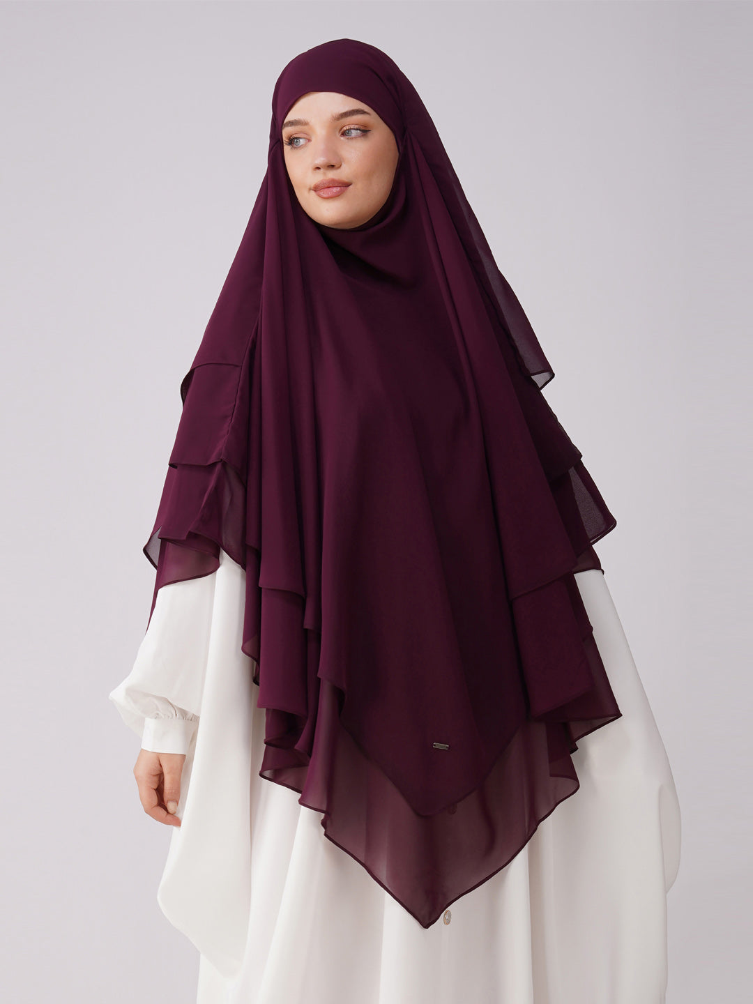 Triple Layer Soft Georgette Khimar