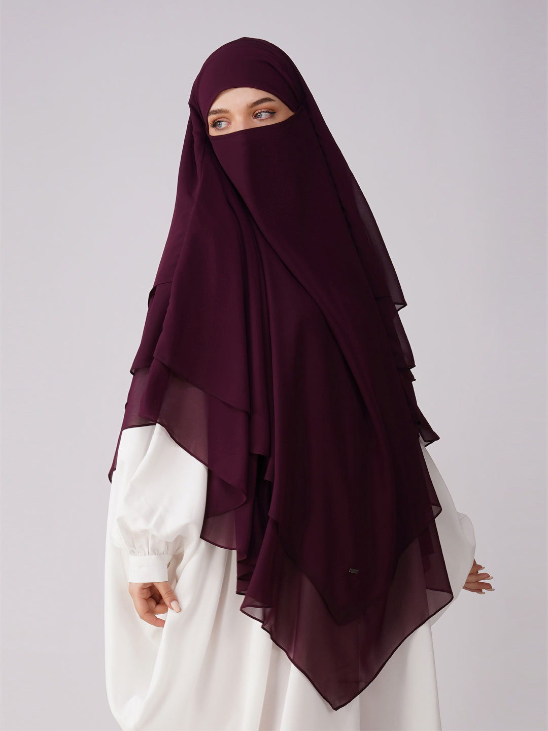 Triple Layer Soft Georgette Khimar