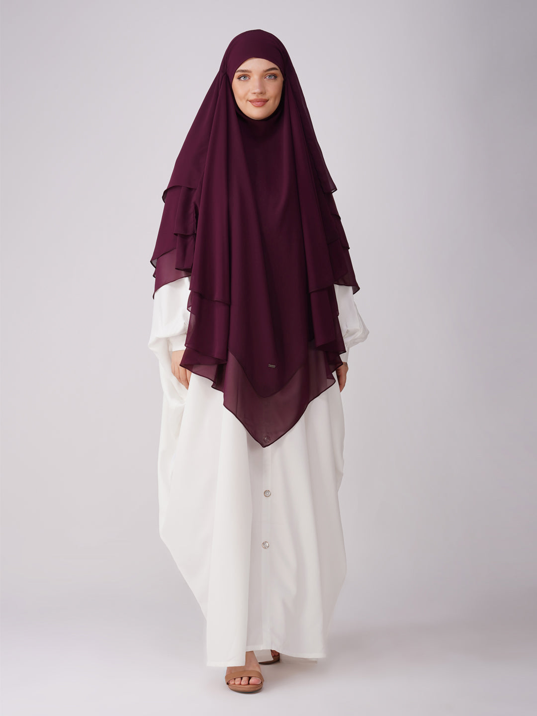 Triple Layer Soft Georgette Khimar