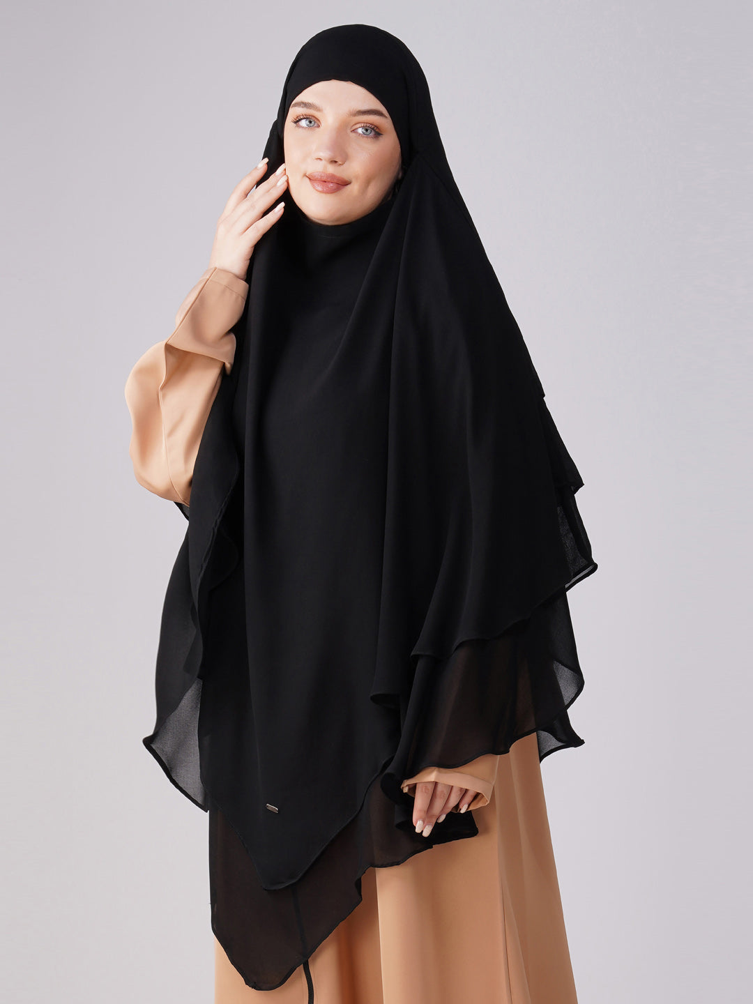 Triple Layer Soft Georgette Khimar