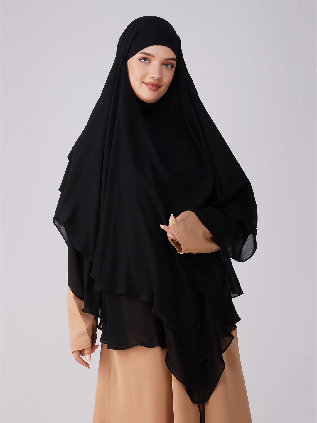 Triple Layer Soft Georgette Khimar