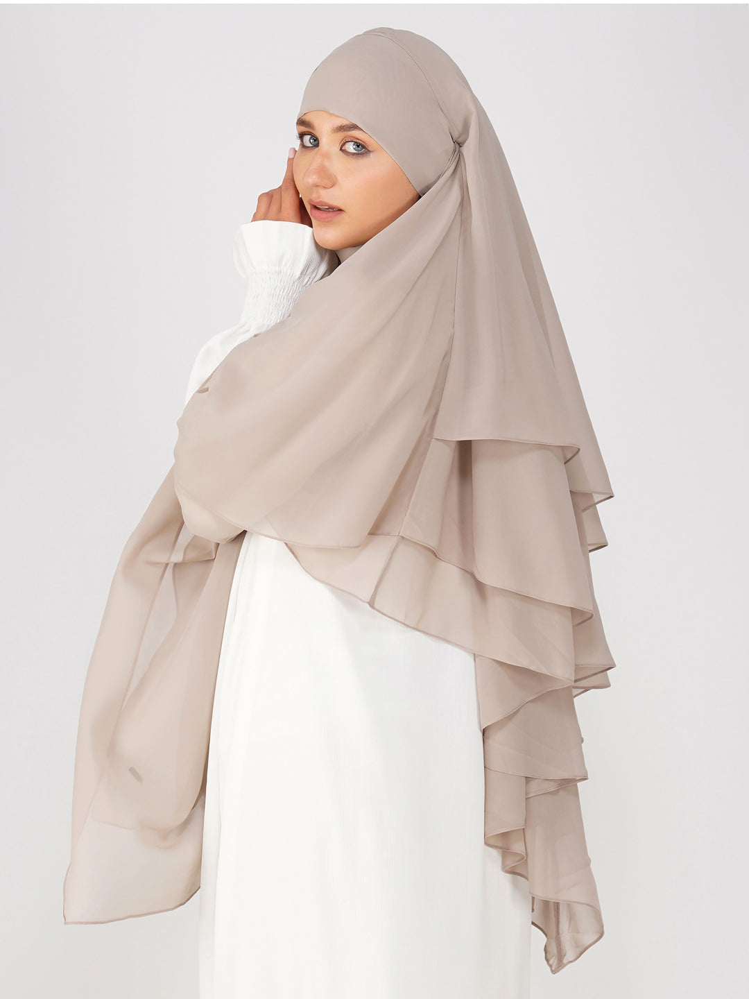Triple Layer Soft Georgette Khimar