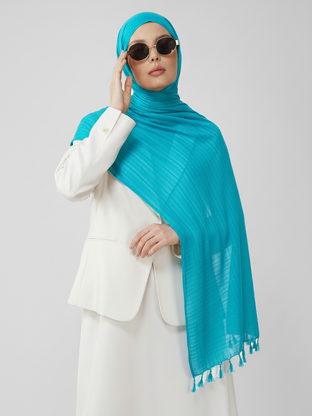 Naira Cotton Viscose Tassel Hijab