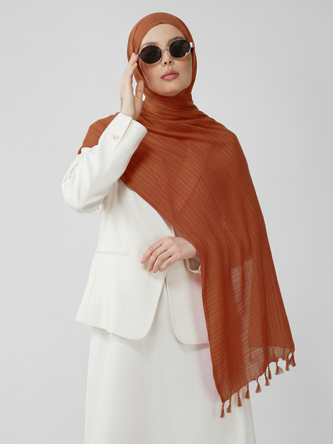 Naira Cotton Viscose Tassel Hijab