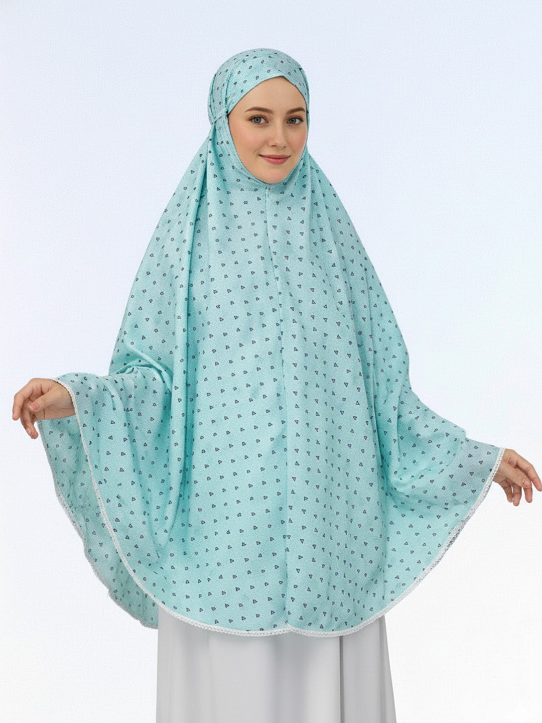 Blue Pyramid Cotton Blend Namaz Makhna